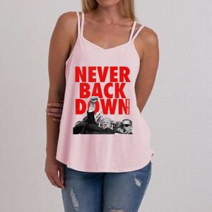 Trump Never Back Down Trump 2024 Women's Strappy Tank