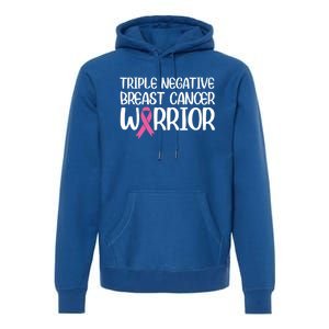 Triple Negative Breast Cancer Awareness Warrior Pink Rainbow Meaningful Gift Premium Hoodie