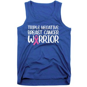 Triple Negative Breast Cancer Awareness Warrior Pink Rainbow Meaningful Gift Tank Top