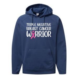 Triple Negative Breast Cancer Awareness Warrior Pink Rainbow Meaningful Gift Performance Fleece Hoodie