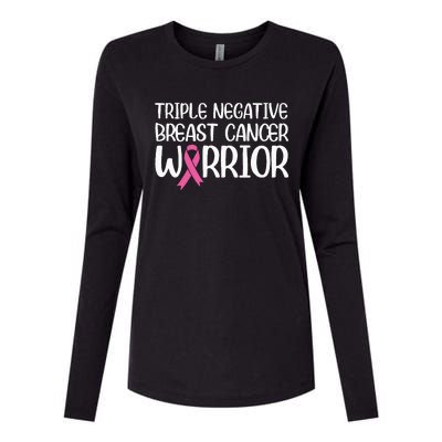 Triple Negative Breast Cancer Awareness Warrior Pink Rainbow Womens Cotton Relaxed Long Sleeve T-Shirt