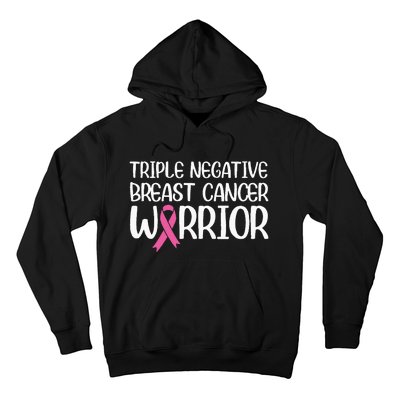 Triple Negative Breast Cancer Awareness Warrior Pink Rainbow Hoodie