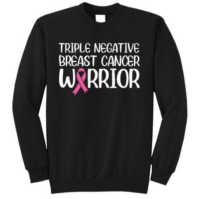 Triple Negative Breast Cancer Awareness Warrior Pink Rainbow Sweatshirt