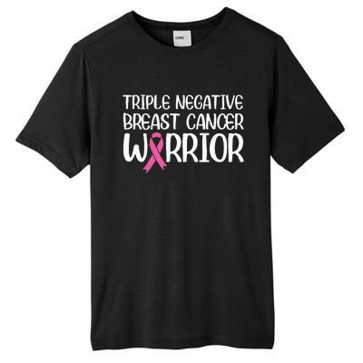 Triple Negative Breast Cancer Awareness Warrior Pink Rainbow Tall Fusion ChromaSoft Performance T-Shirt