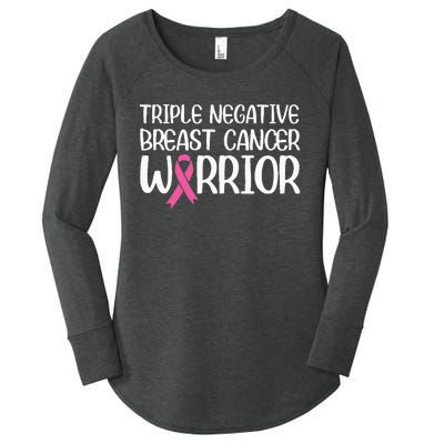 Triple Negative Breast Cancer Awareness Warrior Pink Rainbow Women's Perfect Tri Tunic Long Sleeve Shirt