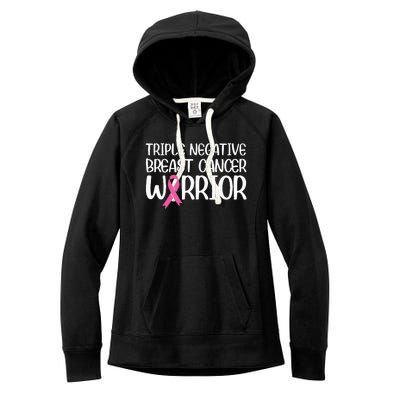 Triple Negative Breast Cancer Awareness Warrior Pink Rainbow Women's Fleece Hoodie