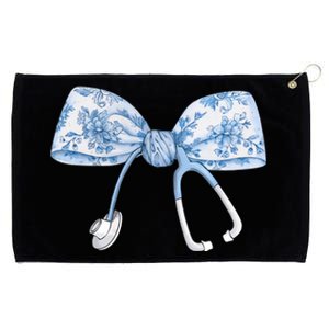 Toile Nurse Bow Blue Coquette Nurse Stethoscope Bow Grommeted Golf Towel