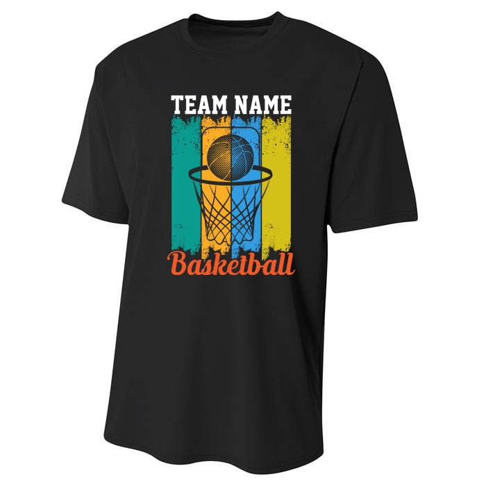 Team Name Basketball For Basketball Team Sport Bball Performance Sprint T-Shirt