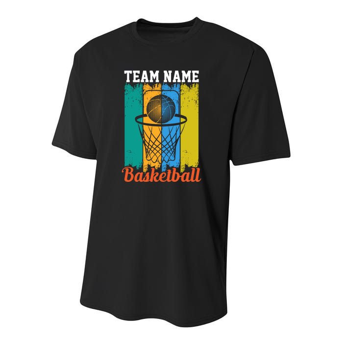 Team Name Basketball For Basketball Team Sport Bball Youth Performance Sprint T-Shirt