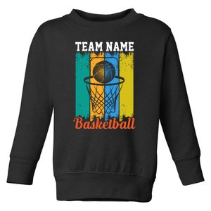 Team Name Basketball For Basketball Team Sport Bball Toddler Sweatshirt