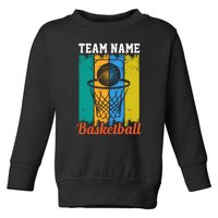 Team Name Basketball For Basketball Team Sport Bball Toddler Sweatshirt