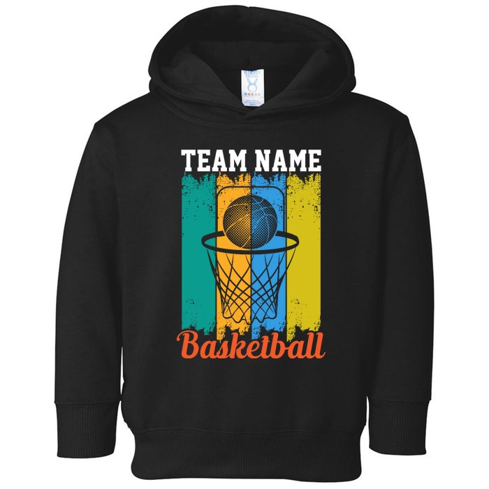 Team Name Basketball For Basketball Team Sport Bball Toddler Hoodie