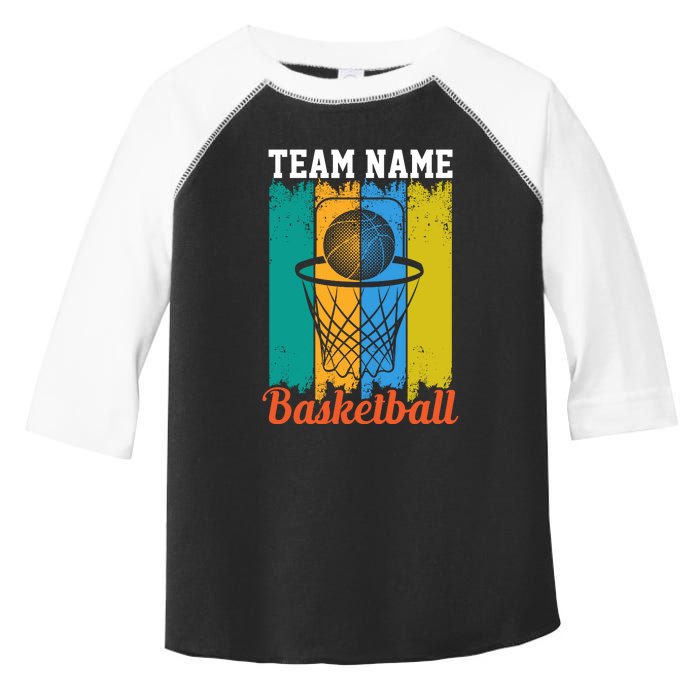 Team Name Basketball For Basketball Team Sport Bball Toddler Fine Jersey T-Shirt