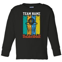 Team Name Basketball For Basketball Team Sport Bball Toddler Long Sleeve Shirt