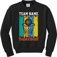 Team Name Basketball For Basketball Team Sport Bball Kids Sweatshirt