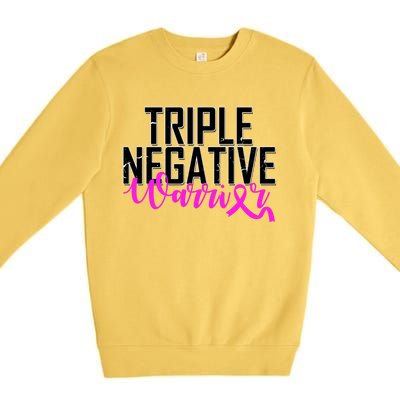 Triple Negative Breast Cancer Warrior Premium Crewneck Sweatshirt