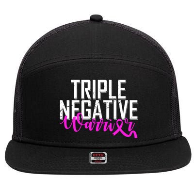 Triple Negative Breast Cancer Warrior 7 Panel Mesh Trucker Snapback Hat