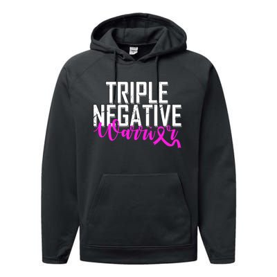 Triple Negative Breast Cancer Warrior Performance Fleece Hoodie