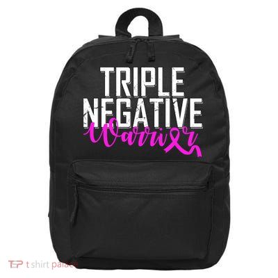 Triple Negative Breast Cancer Warrior 16 in Basic Backpack