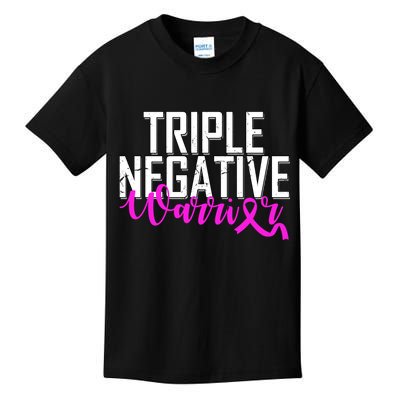 Triple Negative Breast Cancer Warrior Kids T-Shirt
