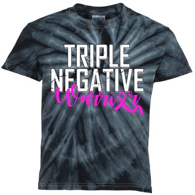 Triple Negative Breast Cancer Warrior Kids Tie-Dye T-Shirt