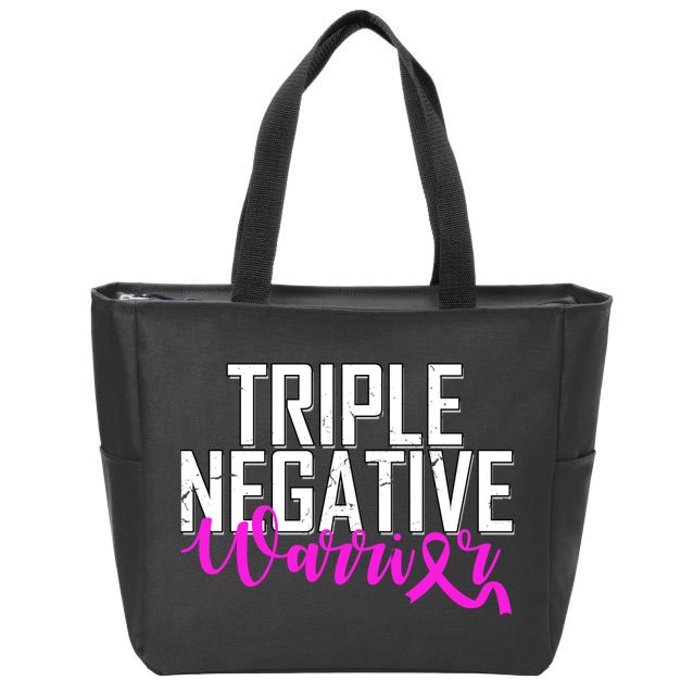 Triple Negative Breast Cancer Warrior Zip Tote Bag