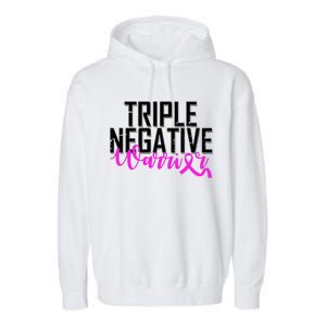 Triple Negative Breast Cancer Warrior Garment-Dyed Fleece Hoodie