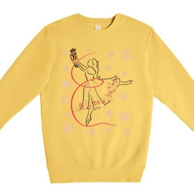 The Nutcracker Ballet And Clara Christmas Holiday Dance Premium Crewneck Sweatshirt