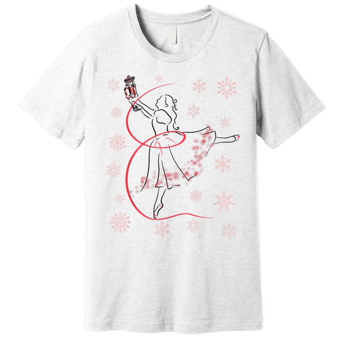 The Nutcracker Ballet And Clara Christmas Holiday Dance Premium T-Shirt