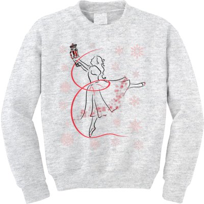 The Nutcracker Ballet And Clara Christmas Holiday Dance Kids Sweatshirt