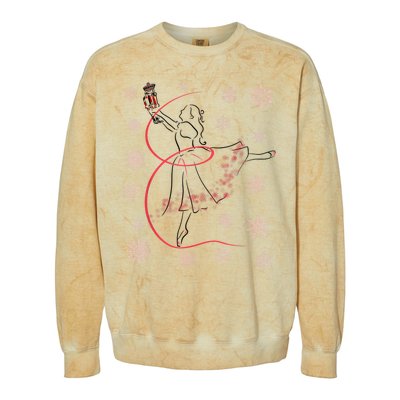 The Nutcracker Ballet And Clara Christmas Holiday Dance Colorblast Crewneck Sweatshirt