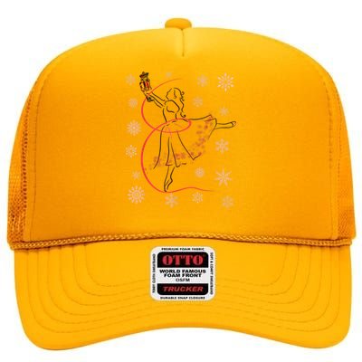 The Nutcracker Ballet And Clara Christmas Holiday Dance High Crown Mesh Back Trucker Hat