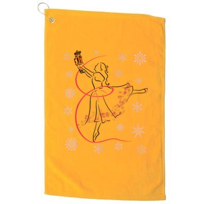 The Nutcracker Ballet And Clara Christmas Holiday Dance Platinum Collection Golf Towel