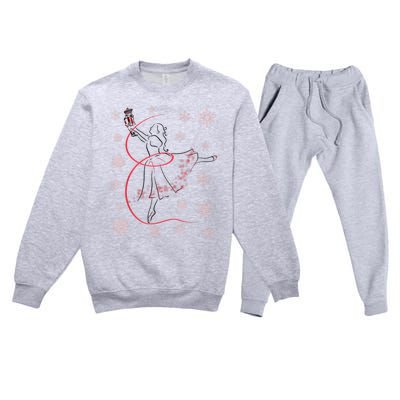 The Nutcracker Ballet And Clara Christmas Holiday Dance Premium Crewneck Sweatsuit Set