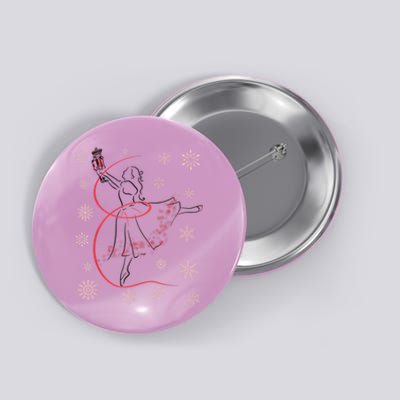 The Nutcracker Ballet And Clara Christmas Holiday Dance Button