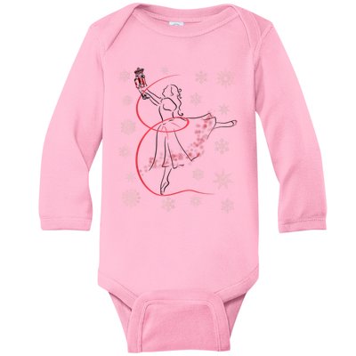 The Nutcracker Ballet And Clara Christmas Holiday Dance Baby Long Sleeve Bodysuit