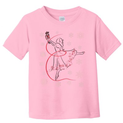 The Nutcracker Ballet And Clara Christmas Holiday Dance Toddler T-Shirt