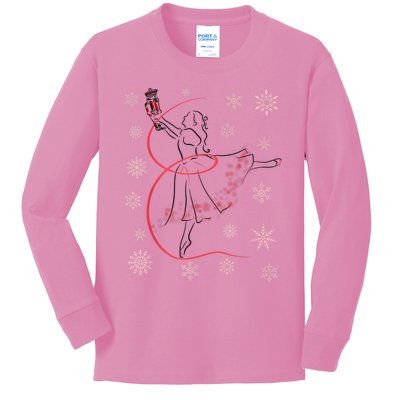 The Nutcracker Ballet And Clara Christmas Holiday Dance Kids Long Sleeve Shirt