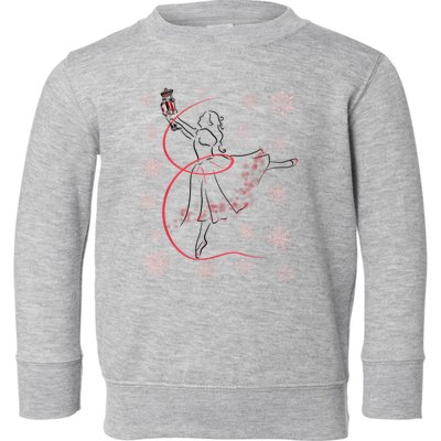 The Nutcracker Ballet And Clara Christmas Holiday Dance Toddler Sweatshirt