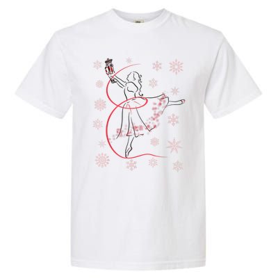 The Nutcracker Ballet And Clara Christmas Holiday Dance Garment-Dyed Heavyweight T-Shirt