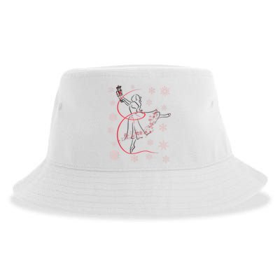 The Nutcracker Ballet And Clara Christmas Holiday Dance Sustainable Bucket Hat