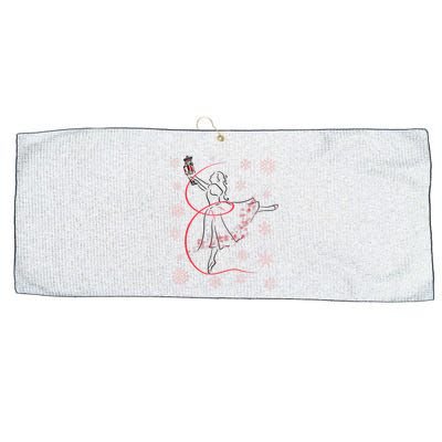 The Nutcracker Ballet And Clara Christmas Holiday Dance Large Microfiber Waffle Golf Towel