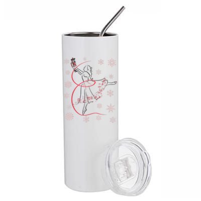 The Nutcracker Ballet And Clara Christmas Holiday Dance Stainless Steel Tumbler