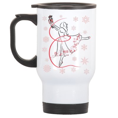 The Nutcracker Ballet And Clara Christmas Holiday Dance Stainless Steel Travel Mug