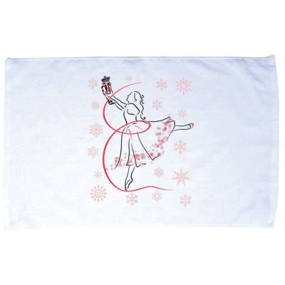 The Nutcracker Ballet And Clara Christmas Holiday Dance Microfiber Hand Towel