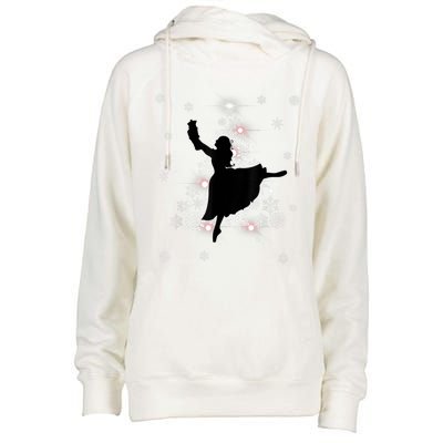 The Nutcracker Ballet, Clara, Tree Christmas Holiday Dance Womens Funnel Neck Pullover Hood