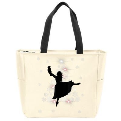 The Nutcracker Ballet, Clara, Tree Christmas Holiday Dance Zip Tote Bag