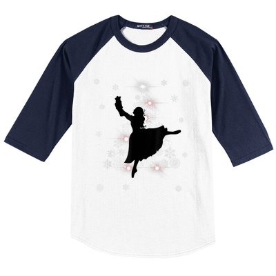 The Nutcracker Ballet, Clara, Tree Christmas Holiday Dance Baseball Sleeve Shirt