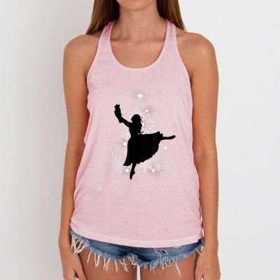 The Nutcracker Ballet, Clara, Tree Christmas Holiday Dance Women's Knotted Racerback Tank