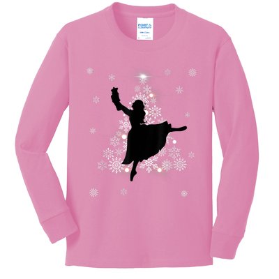 The Nutcracker Ballet, Clara, Tree Christmas Holiday Dance Kids Long Sleeve Shirt